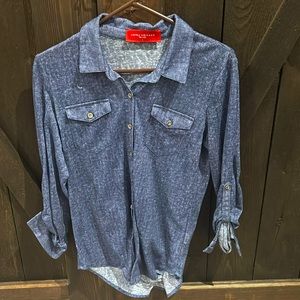 Long sleeve button up top
